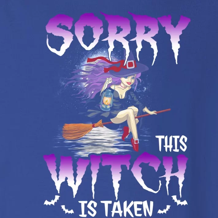 Sorry This Witch Is Taken Funny Halloween Marriage Costume Meaningful Gift Toddler Long Sleeve Shirt