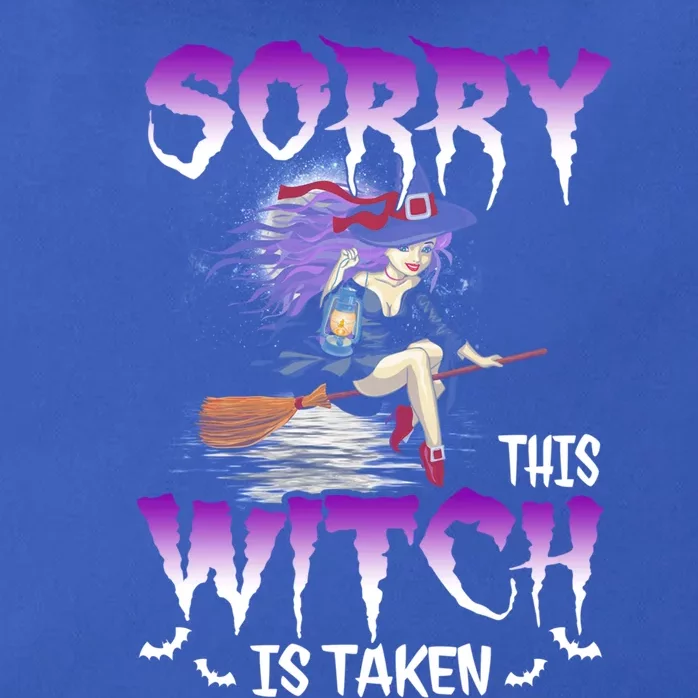 Sorry This Witch Is Taken Funny Halloween Marriage Costume Meaningful Gift Zip Tote Bag