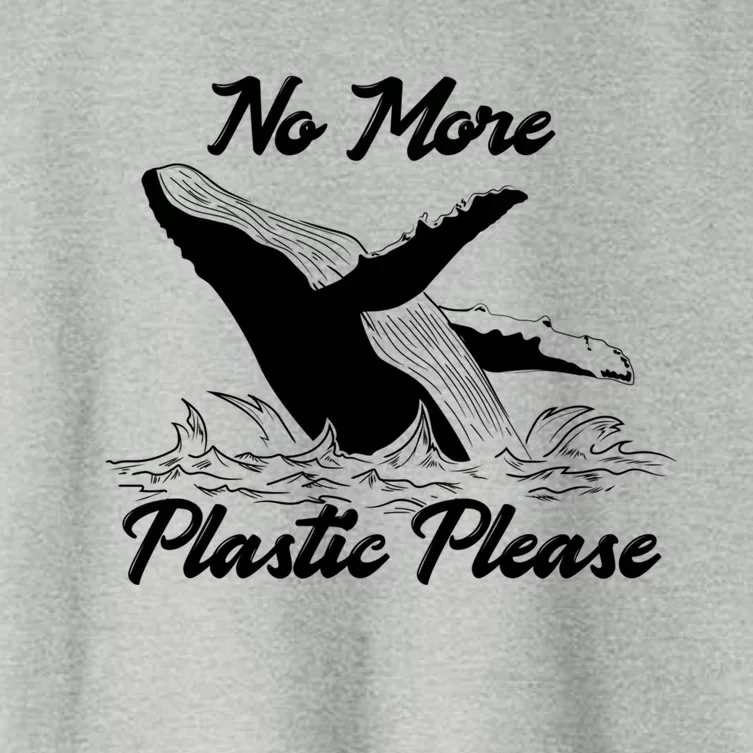 Save The Whales No More Plastic Please Cool Gift Women's Crop Top Tee