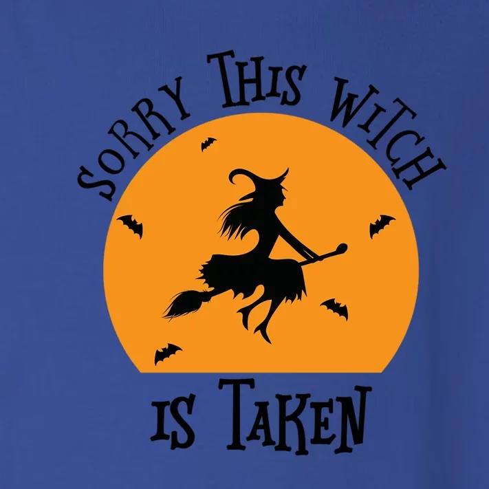 Sorry This Witch Is Taken Halloween Costume Friend Gift Toddler Long Sleeve Shirt