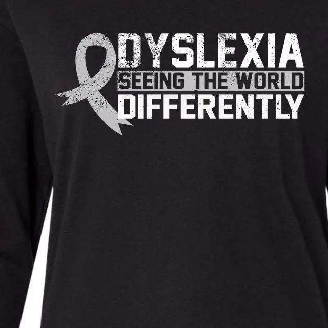 Seeing The World Differently Gift Dyslexia Meaningful Gift Womens Cotton Relaxed Long Sleeve T-Shirt