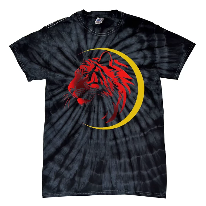 Shotokan Tiger With Gold Crescent Karate Modern Tie-Dye T-Shirt