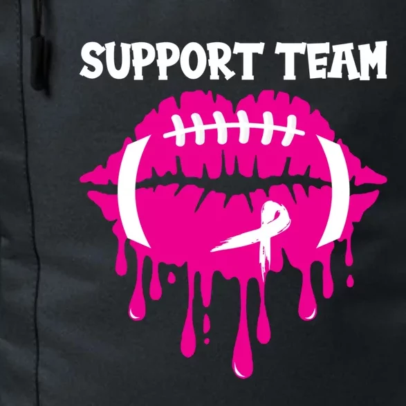 Support Team Wear Pink Football Lips Breast Cancer Warrior Great Gift Daily Commute Backpack