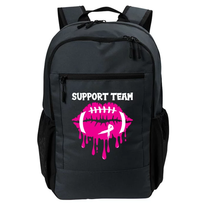 Support Team Wear Pink Football Lips Breast Cancer Warrior Great Gift Daily Commute Backpack