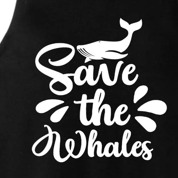 Save The Whales Cute Whales Sea Animal Funny Gift Ladies Tri-Blend Wicking Tank