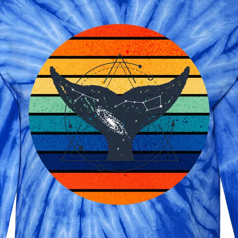 Save The Whales Ocean Nautical Gift Tie-Dye Long Sleeve Shirt