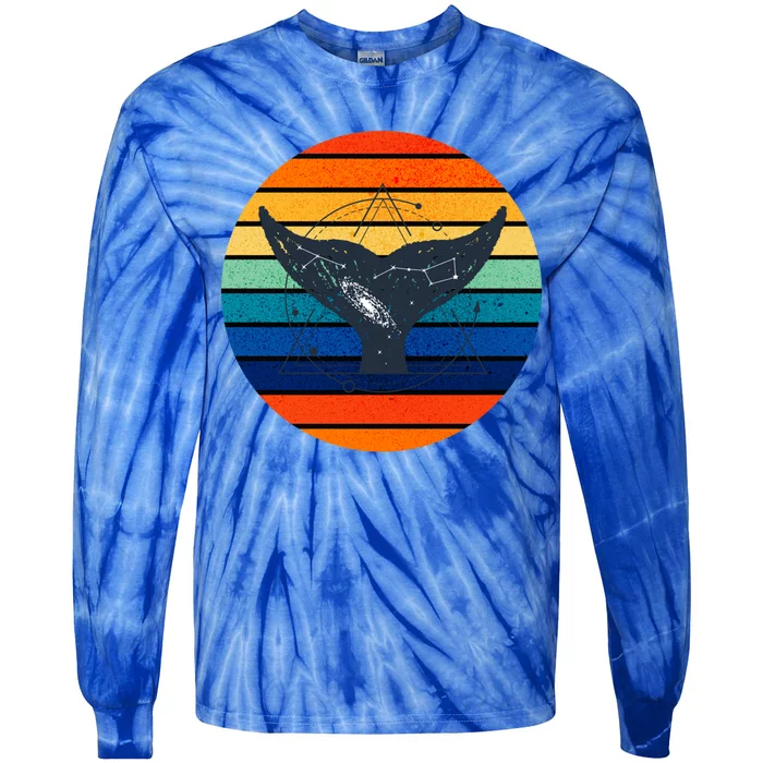 Save The Whales Ocean Nautical Gift Tie-Dye Long Sleeve Shirt