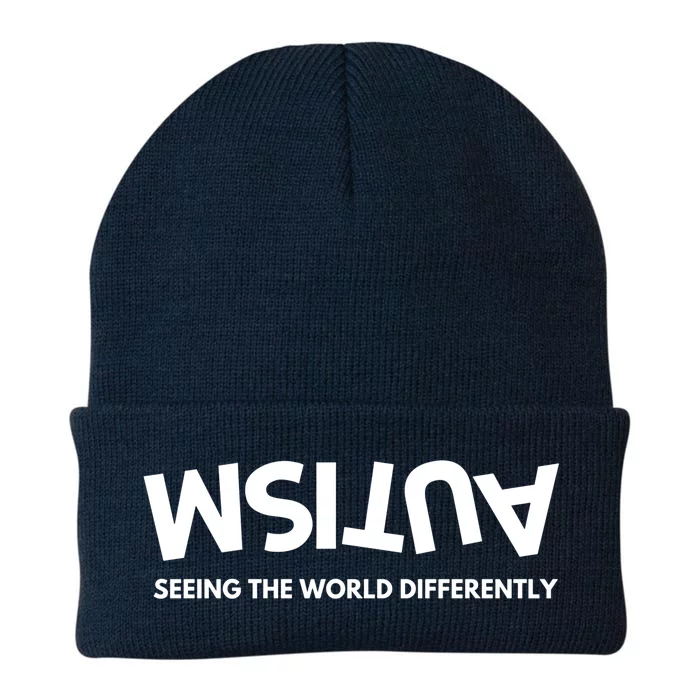 Seeing The World Differently Autism Awareness Gift Knit Cap Winter Beanie