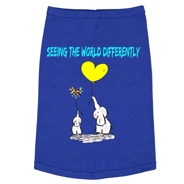 Seeing The World Differently Autism Awareness Meaningful Gift Doggie Tank