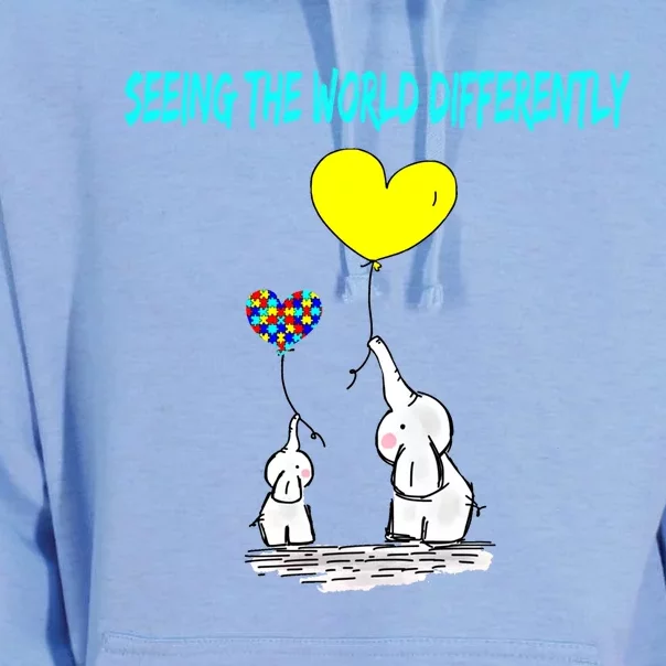 Seeing The World Differently Autism Awareness Meaningful Gift Unisex Surf Hoodie