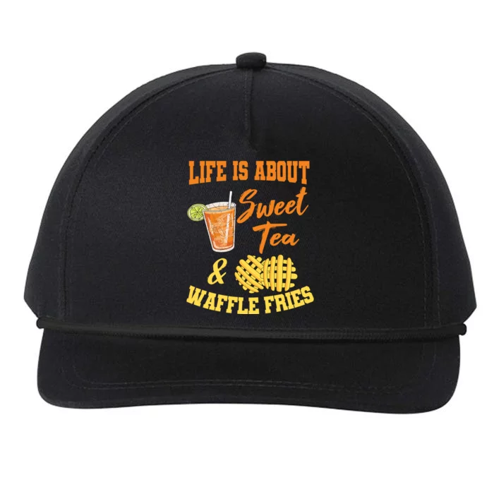 Sweet Tea Waffle Fries Enthusiast Sugar Iced Refresht Gift Snapback Five-Panel Rope Hat