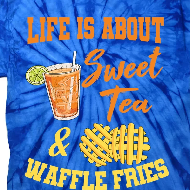 Sweet Tea Waffle Fries Enthusiast Sugar Iced Refresht Gift Tie-Dye T-Shirt