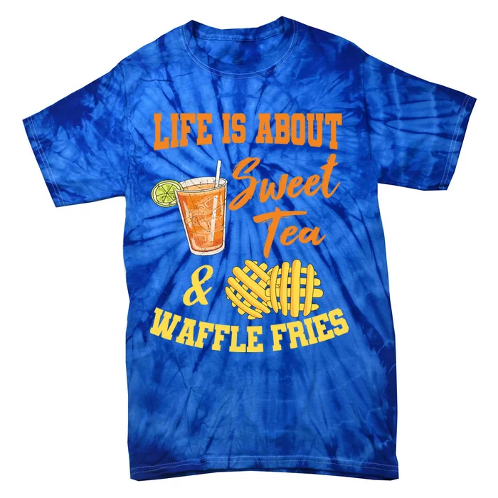 Sweet Tea Waffle Fries Enthusiast Sugar Iced Refresht Gift Tie-Dye T-Shirt