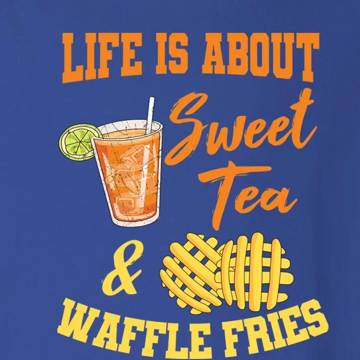 Sweet Tea Waffle Fries Enthusiast Sugar Iced Refresht Gift Toddler Long Sleeve Shirt