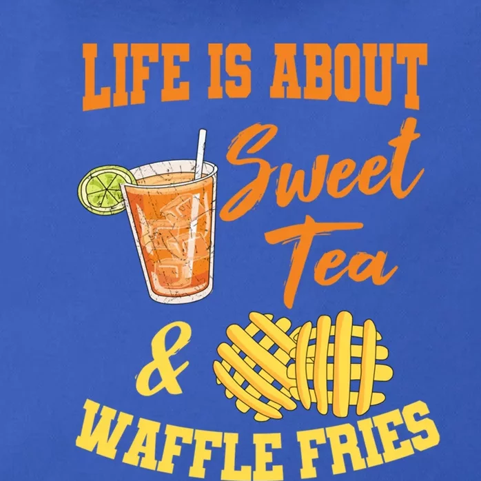 Sweet Tea Waffle Fries Enthusiast Sugar Iced Refresht Gift Zip Tote Bag