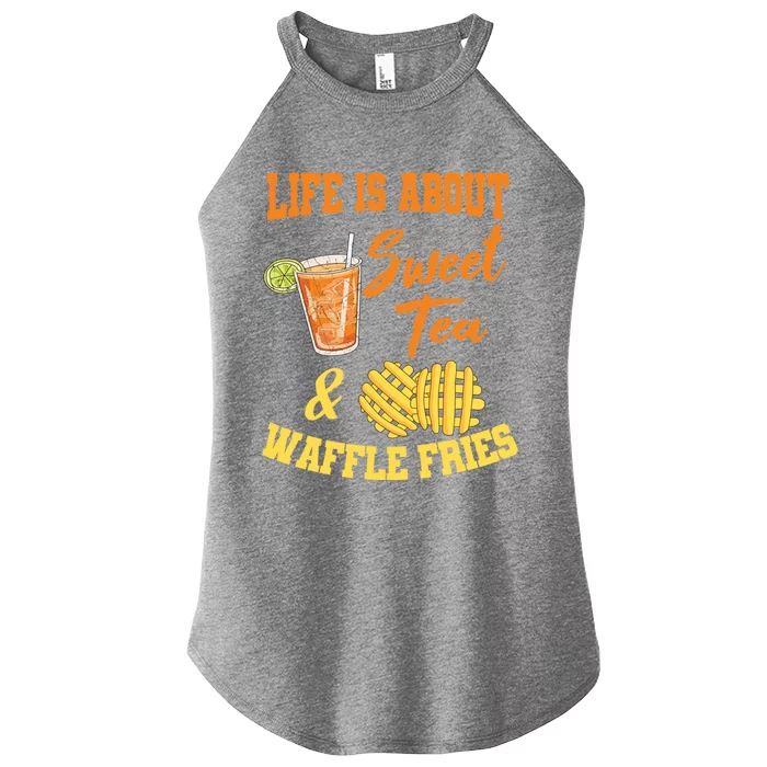 Sweet Tea Waffle Fries Enthusiast Sugar Iced Refresht Gift Women’s Perfect Tri Rocker Tank