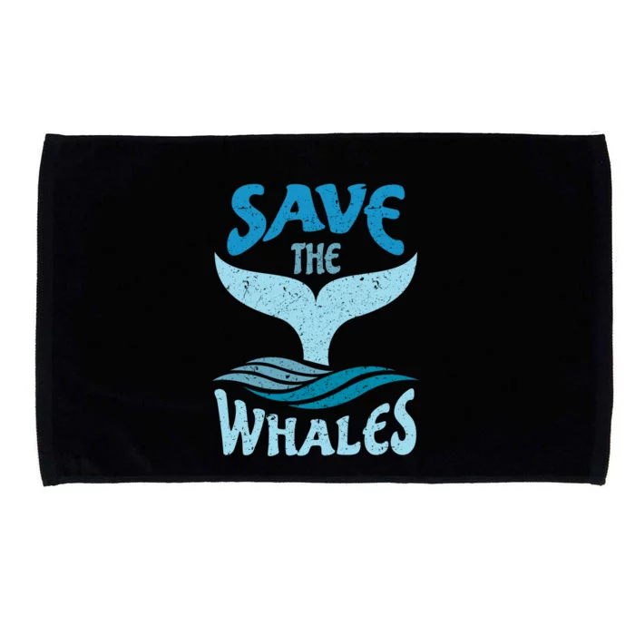 Save The Whales Vintage Retro Gift Microfiber Hand Towel