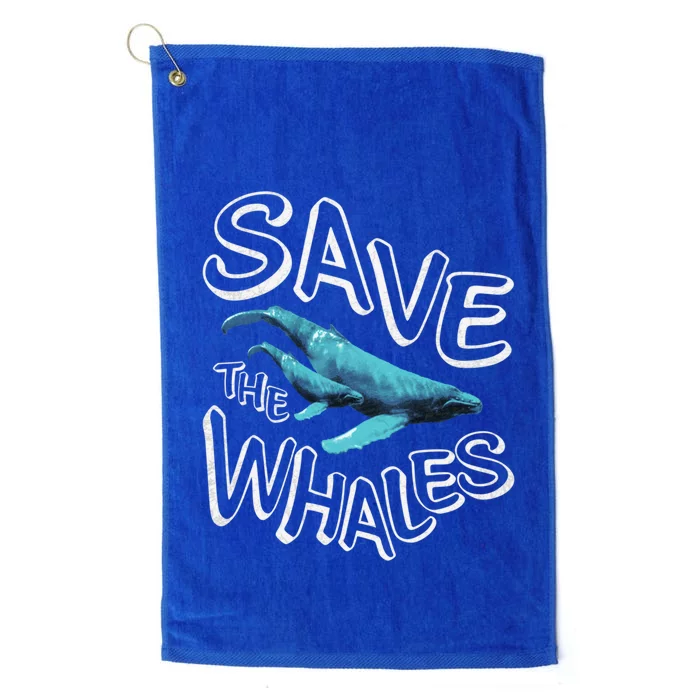 Save The Whales Retro 80s Gift Platinum Collection Golf Towel