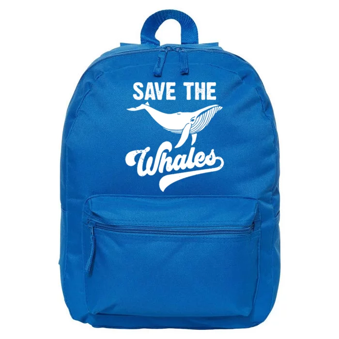 Save The Whales Sea Ocean Huge Animal Gift 16 in Basic Backpack