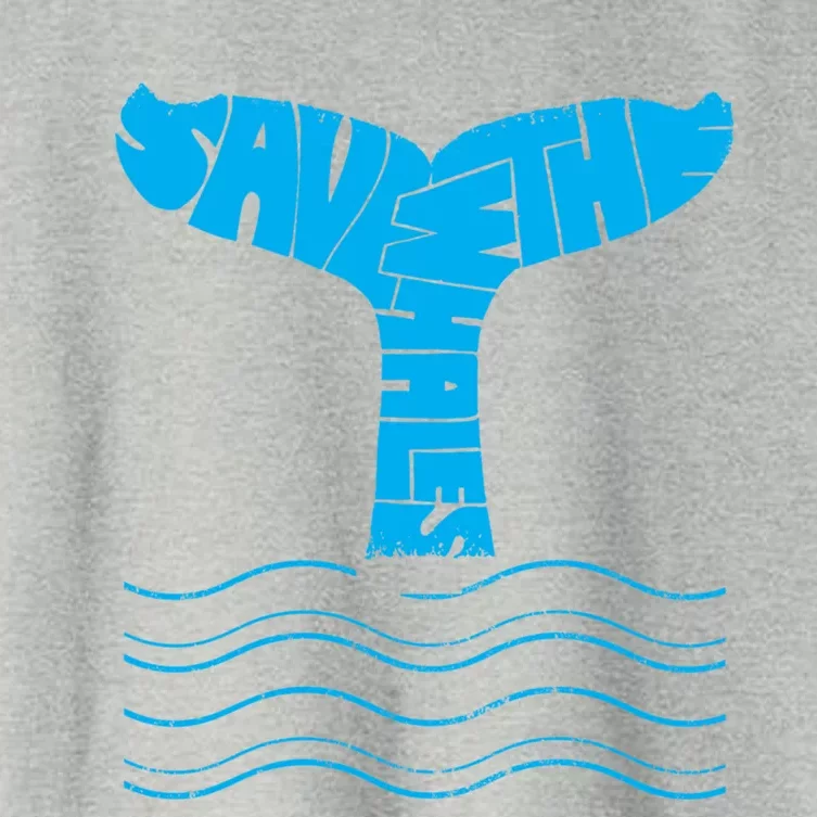 Save The Whales Gift Women's Crop Top Tee