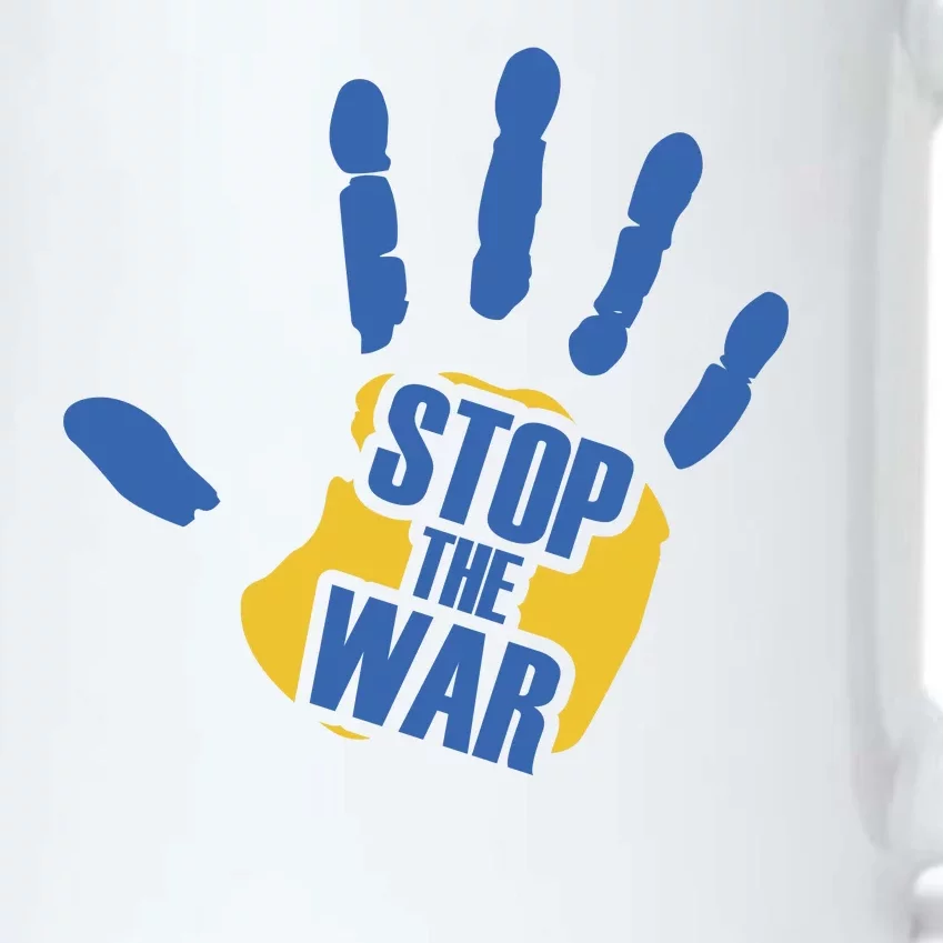 Stops The War Ukraine Peace Black Color Changing Mug