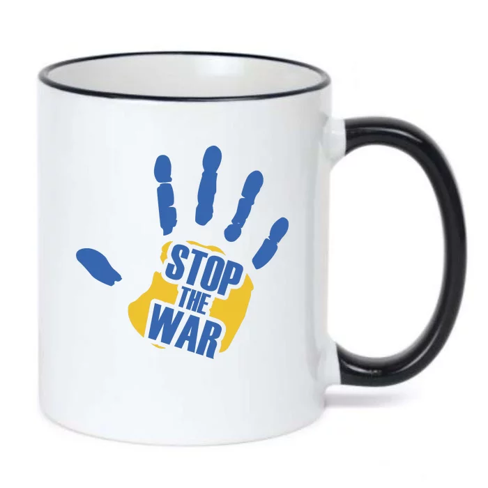 Stops The War Ukraine Peace Black Color Changing Mug