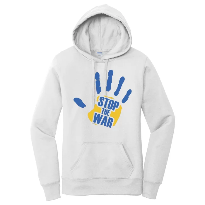 Stops The War Ukraine Peace Women's Pullover Hoodie