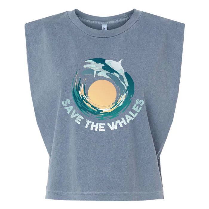 Save The Whales Gift Garment-Dyed Women's Muscle Tee