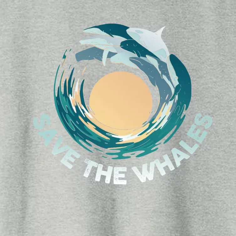 Save The Whales Gift Women's Crop Top Tee