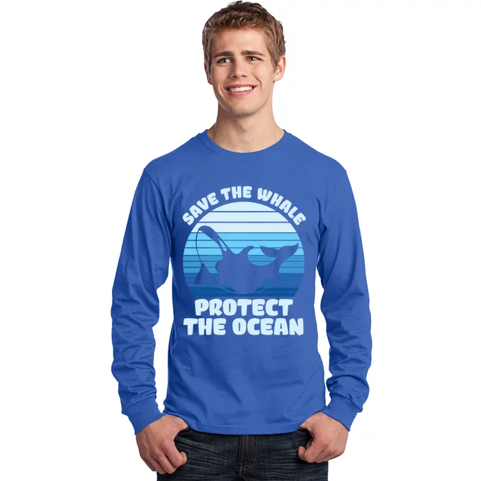 Save The Whale Protect The Ocean Gift Long Sleeve Shirt