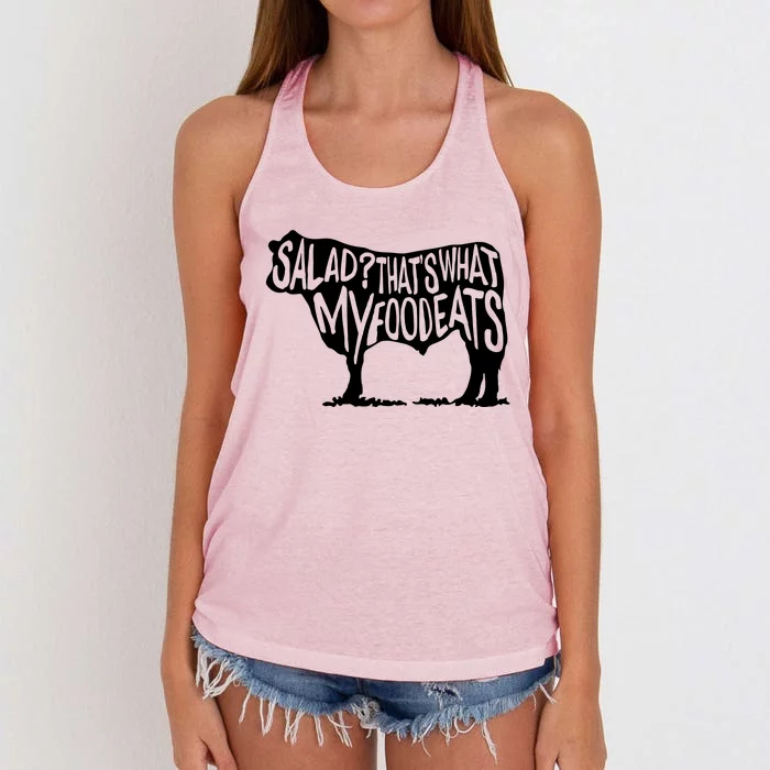 Salad ThatS What My Food Eats Women's Knotted Racerback Tank