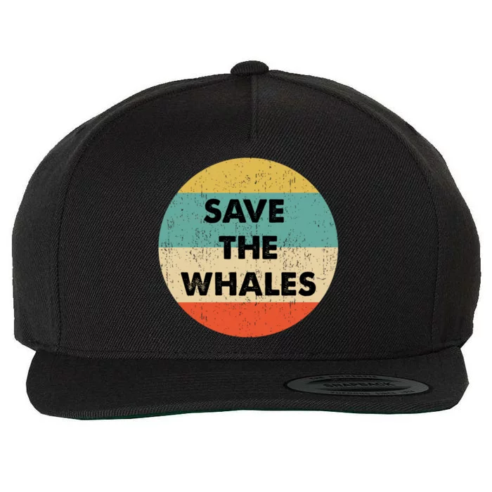 Save The Whales Great Gift Wool Snapback Cap