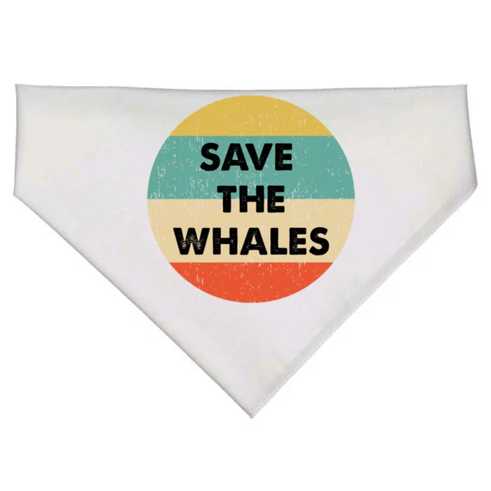 Save The Whales Great Gift USA-Made Doggie Bandana