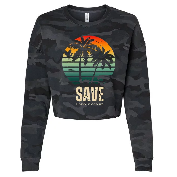 Save The Wildlife Cropped Pullover Crew