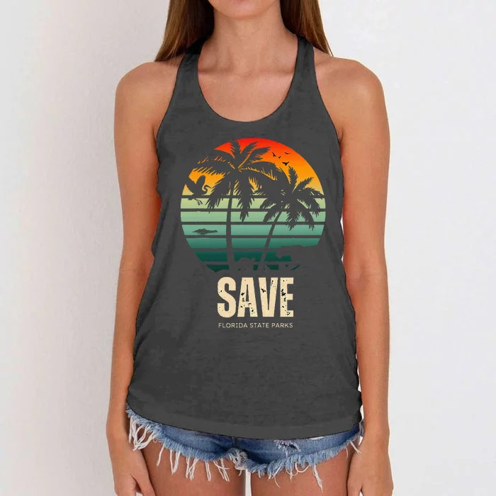 Save The Wildlife Women's Knotted Racerback Tank