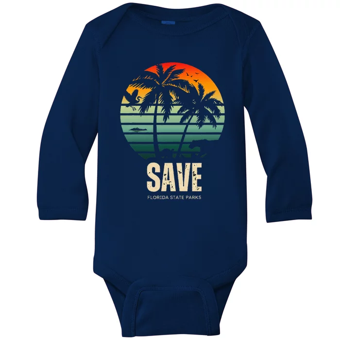 Save The Wildlife Baby Long Sleeve Bodysuit