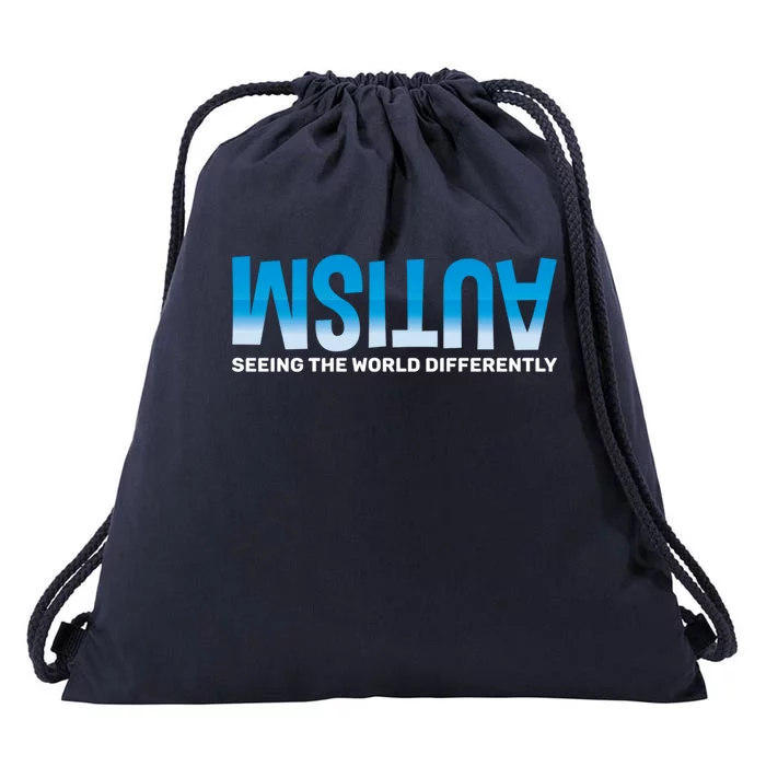 Seeing The World Differently Autism Awareness Gift Drawstring Bag