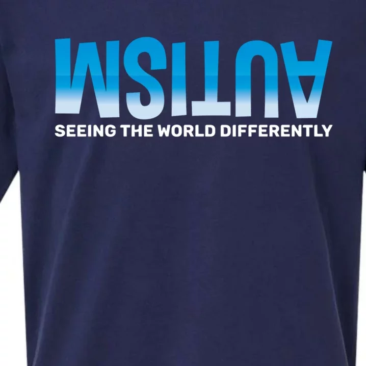 Seeing The World Differently Autism Awareness Gift Sueded Cloud Jersey T-Shirt