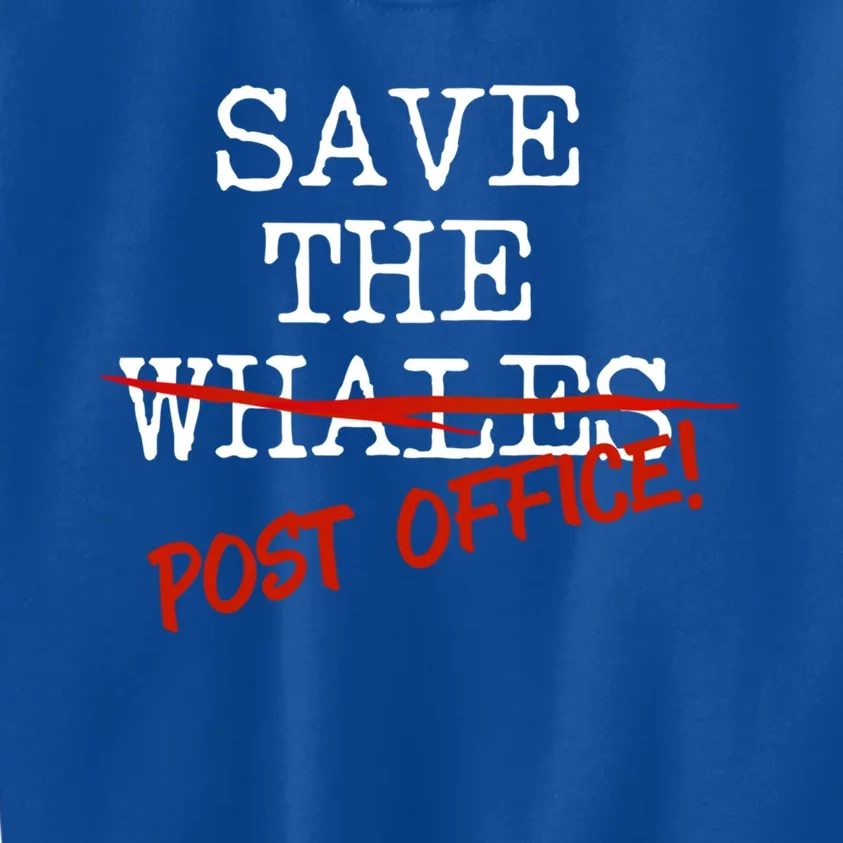 Save The Whales Us Post Office Gift Kids Sweatshirt