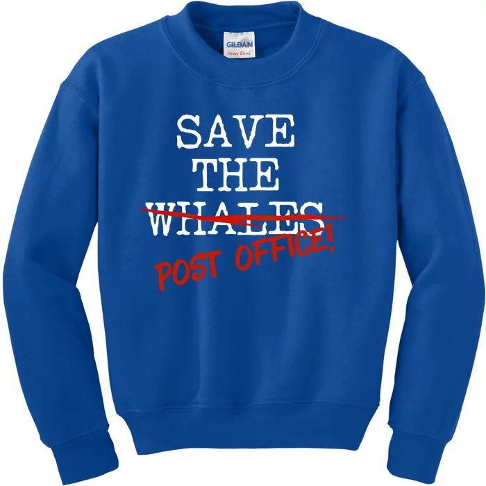 Save The Whales Us Post Office Gift Kids Sweatshirt