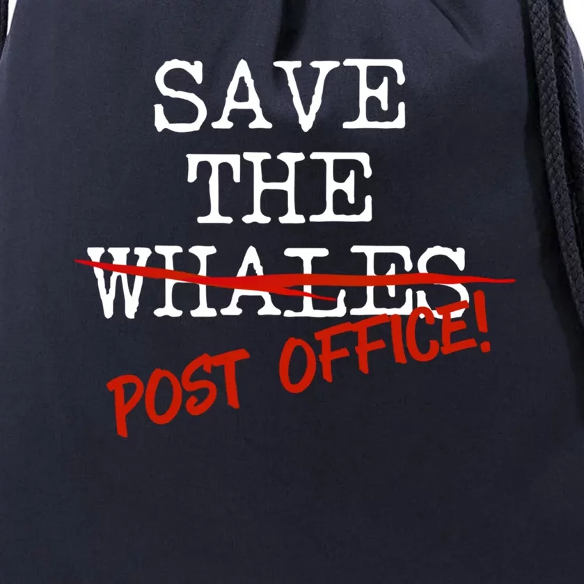 Save The Whales Us Post Office Gift Drawstring Bag