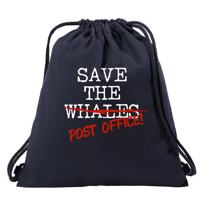 Save The Whales Us Post Office Gift Drawstring Bag