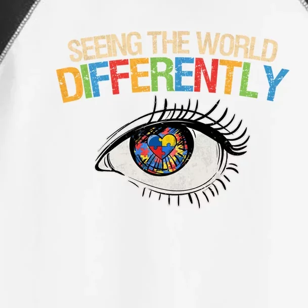 Seeing The World Differently Autism Awareness Gift Toddler Fine Jersey T-Shirt