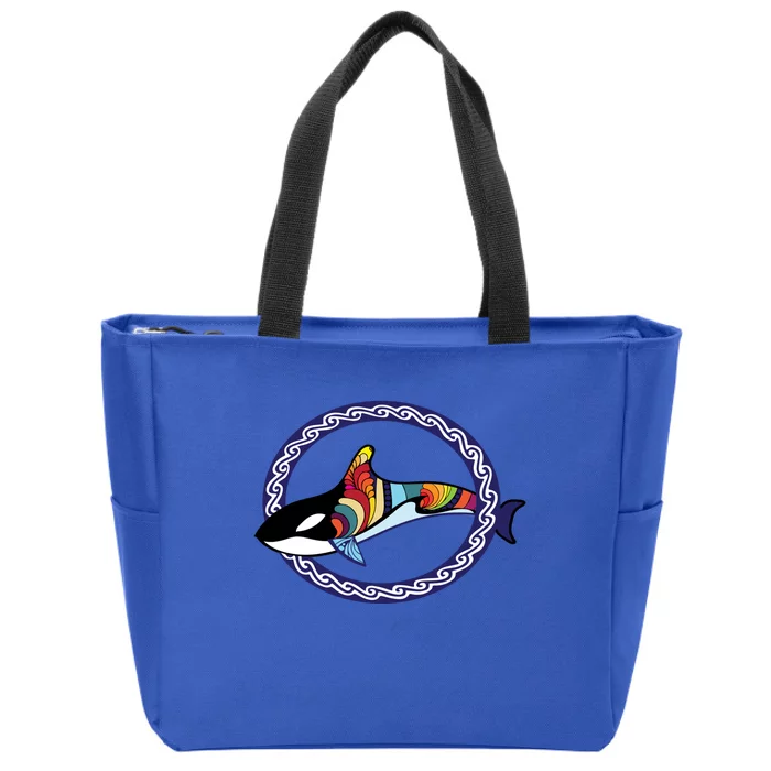 Save The Whales Orca And Killer Whale Funny Gift Zip Tote Bag