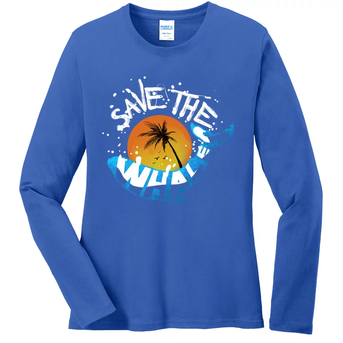 Save The Whales Orca And Killer Whale Gift Ladies Long Sleeve Shirt