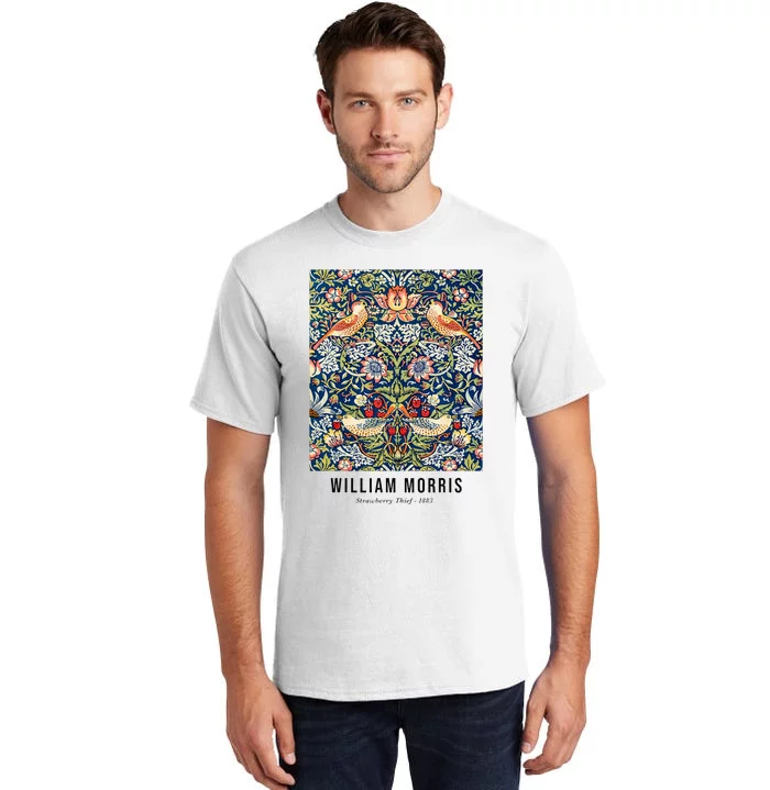 Strawberry Thief William Morris Pattern Vintage Art Tall T-Shirt