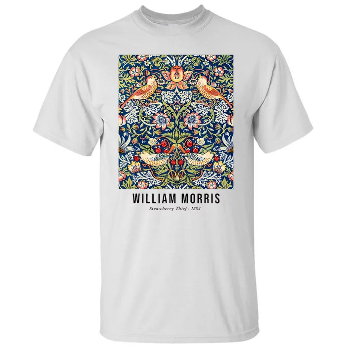 Strawberry Thief William Morris Pattern Vintage Art Tall T-Shirt