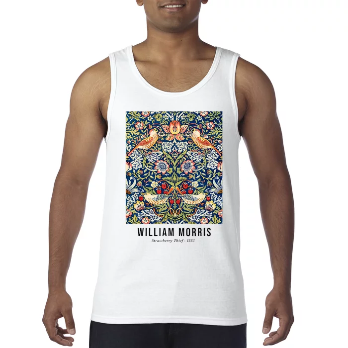 Strawberry Thief William Morris Pattern Vintage Art Tank Top