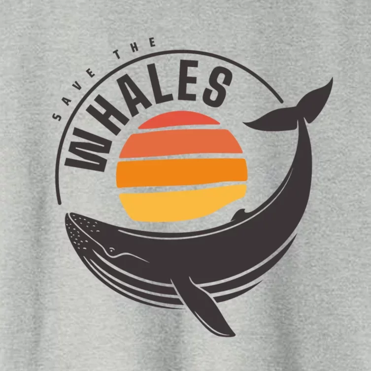 Save The Whales Saves The Whales Gift Women's Crop Top Tee