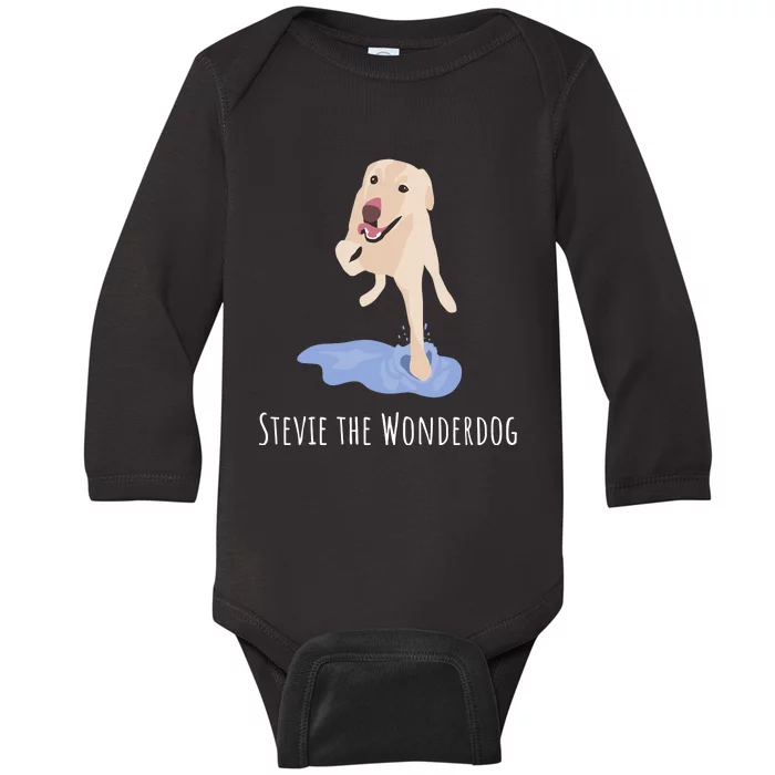 Stevie The Wonderdog Baby Long Sleeve Bodysuit